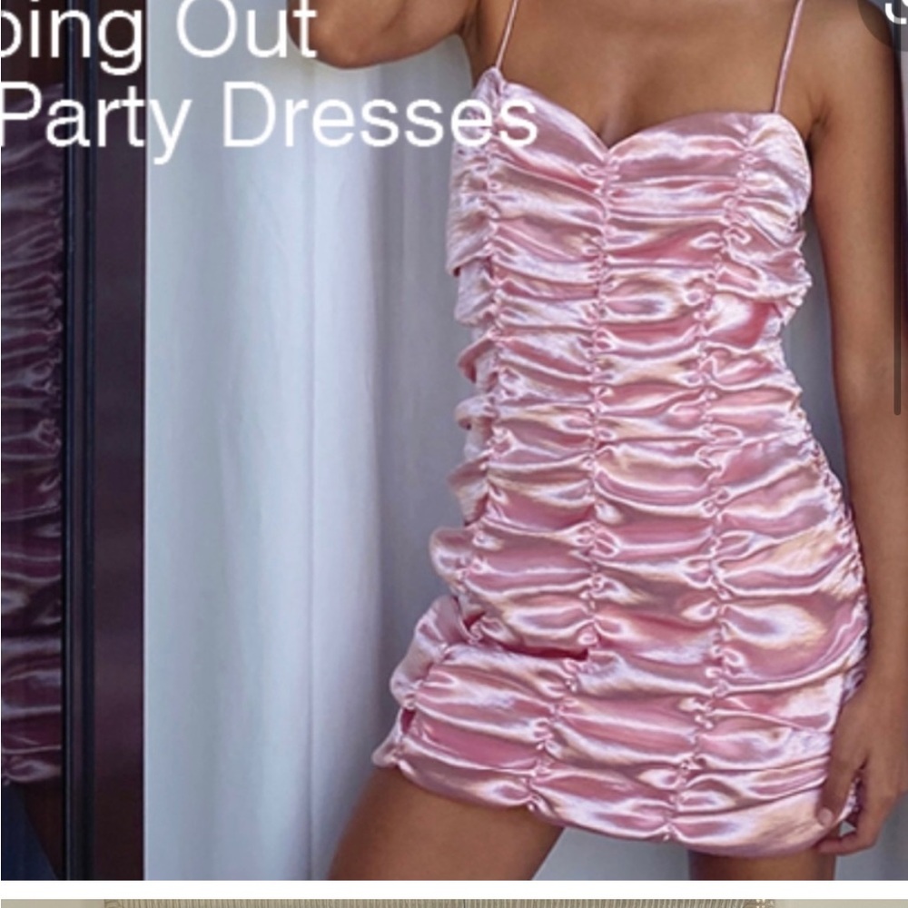 UO Pink ruched dress